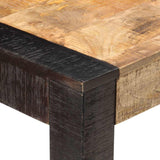 Dining Table 120x60x76 cm Solid Rough Mango Wood - Top-Down View