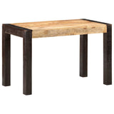 Dining Table 120x60x76 cm Solid Rough Mango Wood - Extra Image