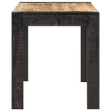 Dining Table 140x70x76 cm Solid Rough Mango Wood - Side View