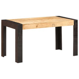 Dining Table 140x70x76 cm Solid Rough Mango Wood - Extra Image