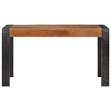 Dining Table 140x70x76 cm Solid Rough Mango Wood - Front View