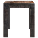 Dining Table 140x70x76 cm Solid Rough Mango Wood - Side View