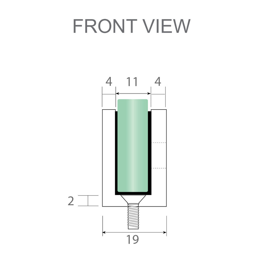 110x70cm Corner Frameless Shower Screen with Chrome U-Brackets and Floor U-Bracket and SS Hinges, Square Double Pull Handle
