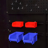 Tool Cabinet with Tool Chest Steel 90x40x180 cm Red and Black