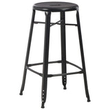 Bar Stools 4 pcs Black Steel