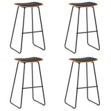 Bar Stools 4 pcs Black Faux Leather