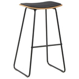 Bar Stools 4 pcs Black Faux Leather