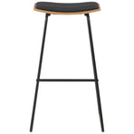 Bar Stools 4 pcs Black Faux Leather