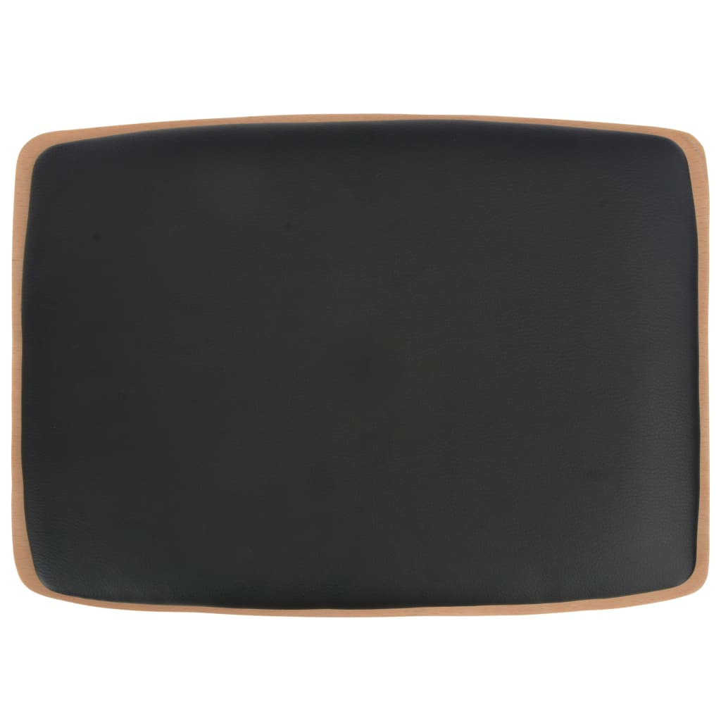 Bar Stools 4 pcs Black Faux Leather