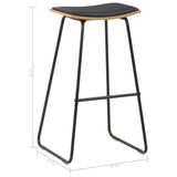 Bar Stools 6 pcs Black Faux Leather