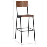 Bar Stools 4 pcs Solid Plywood Steel - Low Angle