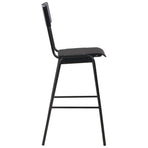 Bar Stools 6 pcs Black Solid Plywood Steel