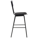 Bar Stools 6 pcs Black Solid Plywood Steel - Top-Down View
