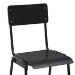 Bar Stools 6 pcs Black Solid Plywood Steel