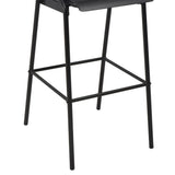 Bar Stools 6 pcs Black Solid Plywood Steel
