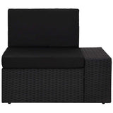 9 Piece Garden Lounge Set Poly Rattan Black