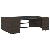 10 Piece Garden Lounge Set Poly Rattan Brown - Extra Image