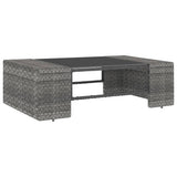 4 Piece Garden Lounge Set Poly Rattan Grey