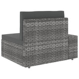 10 Piece Garden Lounge Set Poly Rattan Grey - Extra Image
