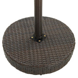 Garden Table Brown 60.5x106 cm Poly Rattan - Side View