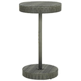 Garden Table Grey 60.5x106 cm Poly Rattan