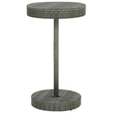 Garden Table Grey 60.5x106 cm Poly Rattan