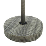 Garden Table Grey 60.5x106 cm Poly Rattan