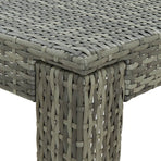 Garden Bar Table Grey 60.5x60.5x110.5 cm Poly Rattan