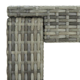 Garden Bar Table Grey 60.5x60.5x110.5 cm Poly Rattan - 45-Degree Angle