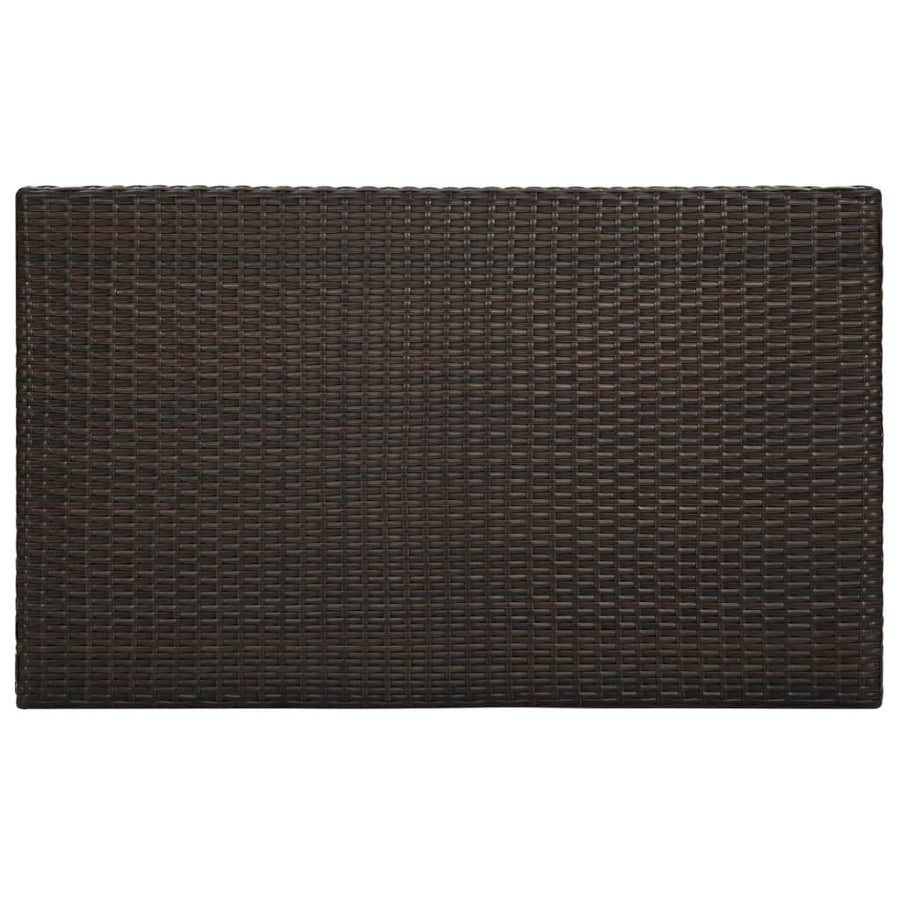Garden Bar Table Brown 100x60.5x110.5 cm Poly Rattan