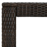 Garden Bar Table Brown 100x60.5x110.5 cm Poly Rattan - 45-Degree Angle