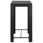 Garden Bar Table Black 100x60.5x110.5 cm Poly Rattan