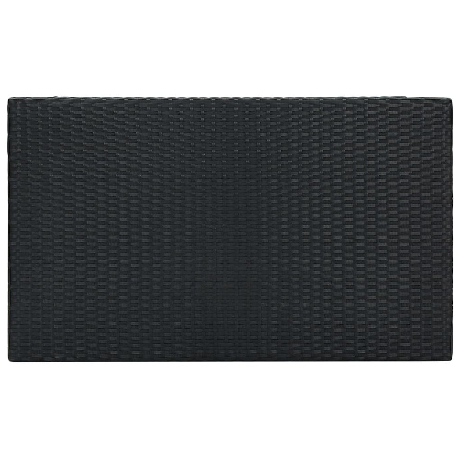 Garden Bar Table Black 100x60.5x110.5 cm Poly Rattan