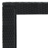 Garden Bar Table Black 100x60.5x110.5 cm Poly Rattan - 45-Degree Angle