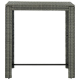 Garden Bar Table Grey 100x60.5x110.5 cm Poly Rattan