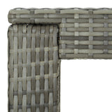 Garden Bar Table Grey 100x60.5x110.5 cm Poly Rattan - Top-Down View