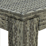 Garden Bar Table Grey 100x60.5x110.5 cm Poly Rattan