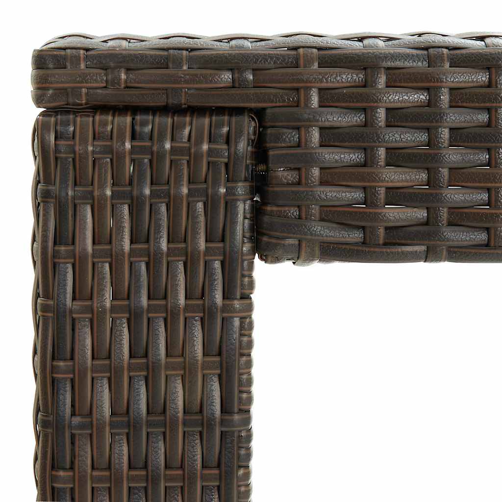 Garden Bar Table Brown 140.5x60.5x110.5 cm Poly Rattan
