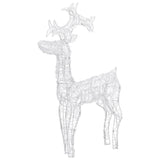 Reindeer Christmas Decoration 90 LEDs 60x16x100 cm Acrylic - Front View
