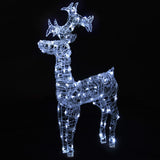 Reindeer Christmas Decoration 90 LEDs 60x16x100 cm Acrylic - Side View