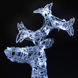 Reindeer Christmas Decoration 90 LEDs 60x16x100 cm Acrylic - Rear View