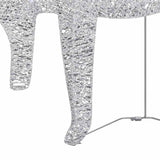 Reindeer & Sleigh Christmas Decoration 60 LEDs Outdoor Silver - 45-Degree Angle