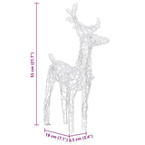 Reindeers & Sleigh Christmas Decoration 160 LEDs 130 cm Acrylic