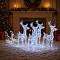 Reindeers & Sleigh Christmas Decoration 280x28x55 cm Acrylic