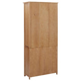 Bookcase with 2 Doors 90x30x200 cm Solid Oak Wood - Top-Down View