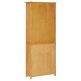 Bookcase with 2 Doors 70x30x180 cm Solid Oak Wood - 45-Degree Angle