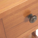 Magazine Table with Drawer 35x27x55 cm Solid Oak Wood - Close-Up Angle
