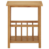 Magazine Table 45x35x55 cm Solid Oak Wood - Front View