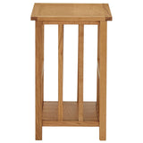 Magazine Table 45x35x55 cm Solid Oak Wood - Side View