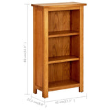 Bookcase 45x22.5x82 cm Solid Oak Wood - Rear View